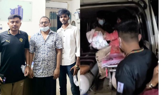 আহত মানসিক ভারসাম্যহীন নারীর পাশে ছাত্রদল নেতা মেহেদী হাসান